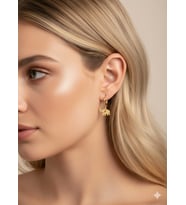 925 Ayar Papatya Silver fil küpe.altın modeli fil küpe.rose.gold.rodaj