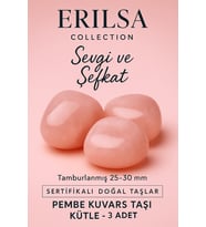 Sertifikalı Doğal Pembe Kuvars Taşı Kütle 3 Adet (25-30 mm) – Aşk ve Huzur Enerjisi (Çok Renkli)