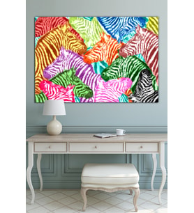 dekoratif tablo, kanvas tablo, zebra resmi