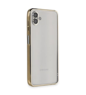 Samsung Galaxy A04 Kılıf Razer Lensli Silikon - Gold