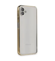 Samsung Galaxy A04 Kılıf Razer Lensli Silikon - Gold