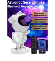 Astronot Bluetooth Hoparlör Bulutsusu Galax yAy Tavan Gökyüzü Projektör Zamanlayıcı Gece Lambası