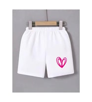 Beli Lastikli Baskılı Mini Şort - Beyaz