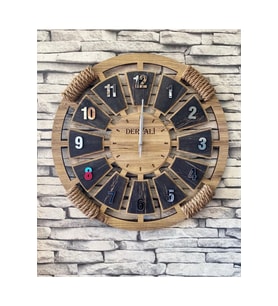 Ahşap Duvar Saati 50 Cm