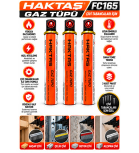 FC165 Gaz Tüpü Çivi Tabancası İçin 3lü Ekonomik Paket