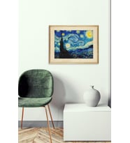 Van Gogh Yıldızlı Gece Ahşap Tablo