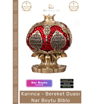 #Biblo Polyester Sarı Küçük Boy Dekoratif Hediyelik Obje Şık Modern Ev Bereket Nar Boytu Biblo