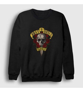 Presmono Unisex Siyah Nightrain Guns N' Roses Sweatshirt