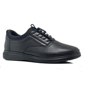 Balayk Siyah Bağcıklı Hakiki Deri Günlük Erkek Sneaker Ayakkabı