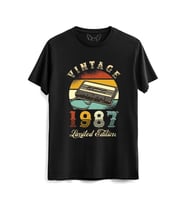 Vintage 1987 Limeted Edition Siyah Tshirt