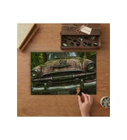 Terkedilmiş Yosunlaşmış Araba Tasarımı 240 parça Ahşap Puzzle Ahşap Kutuda MP06977