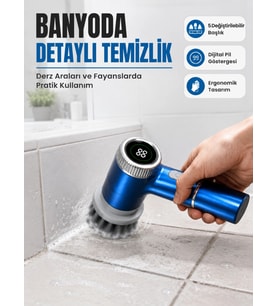 Kablosuz Elektrikli Döner Temizlik Fırçası ile Zorlu Kirleri Kolayca Temizleyin