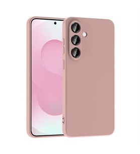 Coverzone Samsung Galaxy S25 FE ?le Uyumlu K?l?f Z-Mara Lansman Vieri Tam Koruma Arka Kapak Kamera Koruma �?k?nt?l? P�r�zs�z Y�zey A�?k Pembe