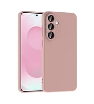 Coverzone Samsung Galaxy S25 FE ?le Uyumlu K?l?f Z-Mara Lansman Vieri Tam Koruma Arka Kapak Kamera Koruma �?k?nt?l? P�r�zs�z Y�zey A�?k Pembe