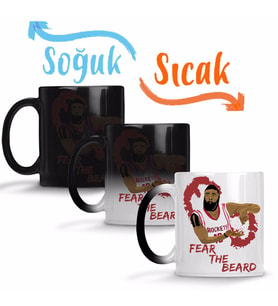 James Harden Fear The Beard Sihirli Kupa Bardak Porselen