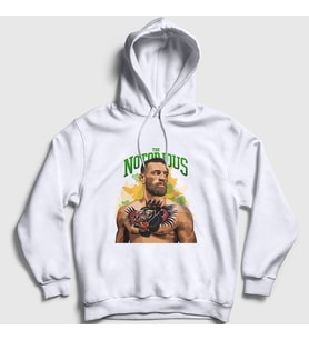 Presmono Unisex Beyaz Tattoo Ufc Conor McGregor Kapüşonlu Sweatshirt 312933tt