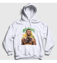 Presmono Unisex Beyaz Tattoo Ufc Conor McGregor Kapüşonlu Sweatshirt 312933tt