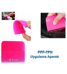 PPF/TPH Silikon Çekçek Ragle Cam Filmi Çekme Uygulama Aparatı Pembe 6x7.5cm