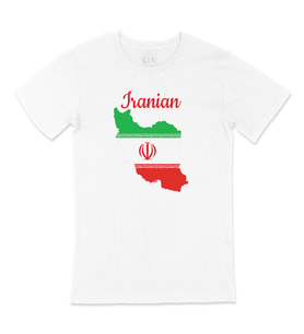 İran Haritalı ve Bayraklı Tişört