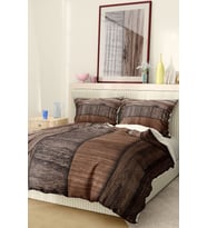 %100 Pamuk Saten Nevresim Takımı Lastikli Çarşaf Deluxe Çift Kişilik 3d Brown