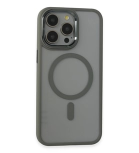 iPhone 15 Pro Max Kılıf Room Magneticsafe Silikon - Gri