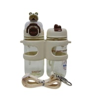 SHOTAY ÇİFT GÖZLÜ TRITAN MATARA BEYAZ 900 ML.