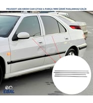 Peugeot 406 Krom Cam Çıtası 4 prç. 1999 Üzeri P. Çelik