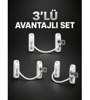 3’lü Pencere Güvenlik Kilidi Seti Anahtarlı Çocuk Güvenlik Kilidi