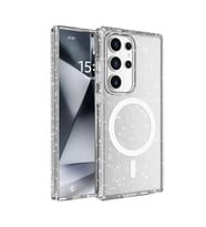 Galaxy S25 Ultra Kılıf M-safe Şarj Özellikli Parlayan Simli Saydam Renkli Zore Allstar Kapak