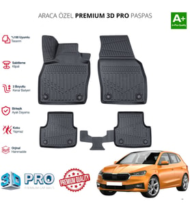 SKODA FABİA ARACA ÖZEL 3D PASPAS 2022 2023 2024 2025