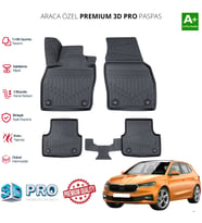 SKODA FABİA ARACA ÖZEL 3D PASPAS 2022 2023 2024 2025