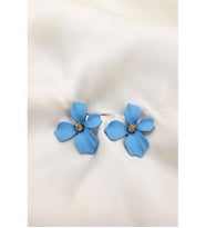 MİNİ ÇİÇEK KÜPE SOFT MAVİ