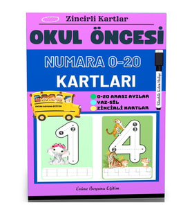Sayılar-Numaralar Çalışma Kartları (Laminasyonlu)