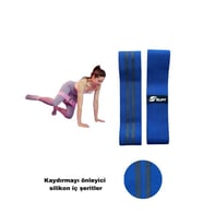 CKSpor Dokuma Direnç Bandı Pilates Squat Fitness Kas Şekillendirici Güçlendirici (Mavi)
