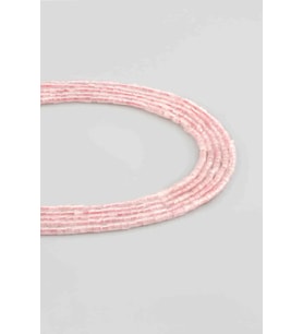 Pembe Kuvars Doğal Taş Parlak Pembe Silindir Kesim 2x2mm Dizi [AA]