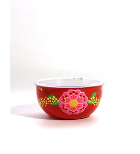 Kapaklı Kase Kırmızı (16 Cm)