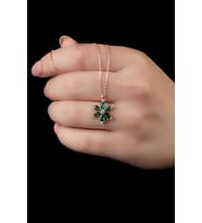 KADIN SEVGİ ÇİÇEĞİ   925 AYAR GÜMÜŞ KOLYE (Rose)