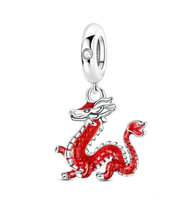 Kırmızı Çin Ejderhası Sallantılı Charm
