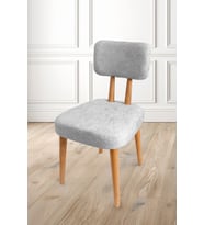 Mutfak Yemek Odası Sandalyesi Rustik Modern Salon Oturma Odası Ahşap Kadife Doku Sandalye Sandal