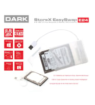 DARK 2.5 USB 3.0 DK-AC-DSE24U3 Sata Harddisk Kutusu Şeffaf