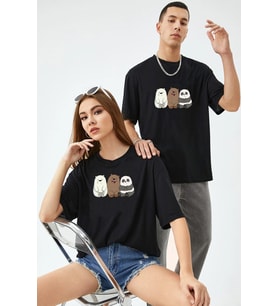 Sevgili Tshirt Çift Kombini Kafadar Ayılar