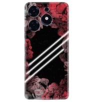 Tecno Spark 10 Pro Kılıf Silikon Desen Özel Seri Flowers Line 1732