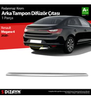 Renault Megane 4 Krom Arka Tampon Difüzör Çıtası 2020 Üzeri