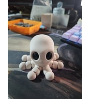 10CM Ufak Hareketli Minik Ahtapot PLA Doğal Malzeme Beyaz (Çok Renkli)
