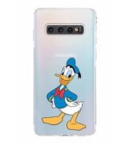 Samsung Galaxy S10  Kamera Korumalı Kapak Donald Duck Tasarımlı  Şeffaf  Kılıf
