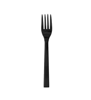 Plastik Siyah Dökme Çatal - Parti Davet Piknik Yemek Çatalı - 18 Cm. - 100'lü Paket