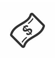 Dolar Banknot Araba Sticker siyah 15x15 CM (Siyah)