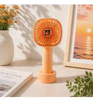 3 Kademeli Şarjlı Taşınabilir El ve Masaüstü Fanı Mini USB Vantilatör Sessiz Güçlü Serinletici