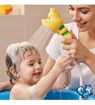 Sevimli Hayvan Figürlü Bebek Duş Başlığı – Annelerin Yardımcısı Eğitici Banyo Oyuncağı, Kolay Kurulum, El-Göz Koordinasyonu Geliştirici, Çocuklar İçin Renkli ve Eğlenceli