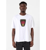 Vikings Rover Amblem Beyaz Erkek Oversize Tshirt